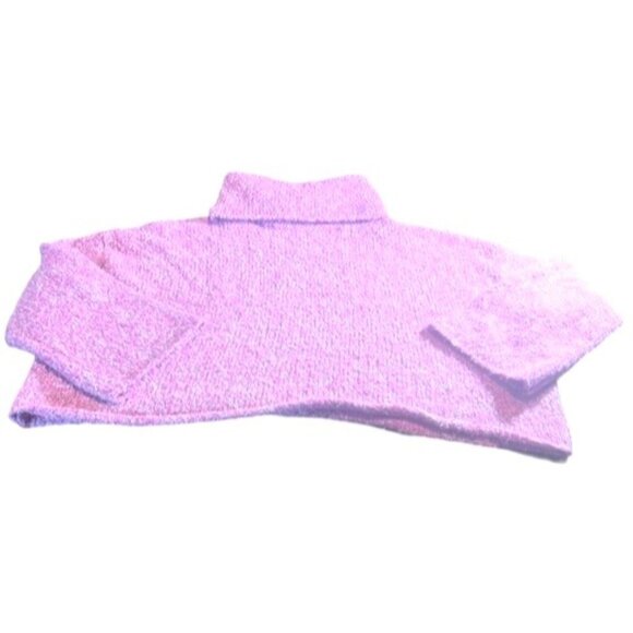 Sincerely Jules Womens Cozy Pink Cowl Neck Crop Bell Sleeve Sweater M Boho - Picture 9 of 9